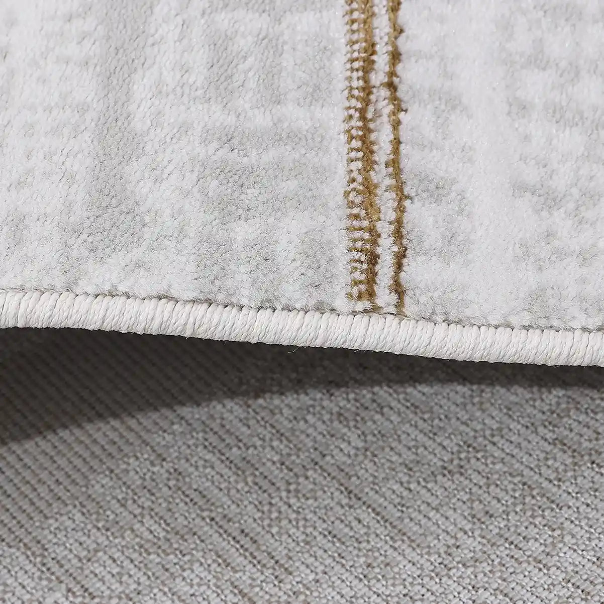 LiuJin Vertical Trace Abstract Ivory Area Rug