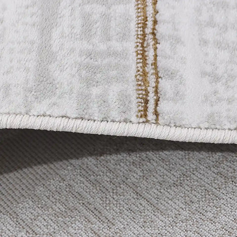 LiuJin Vertical Trace Abstract Ivory Area Rug