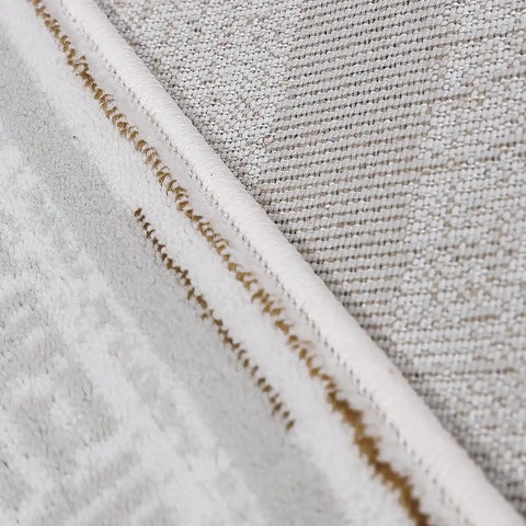 LiuJin Vertical Trace Abstract Ivory Area Rug