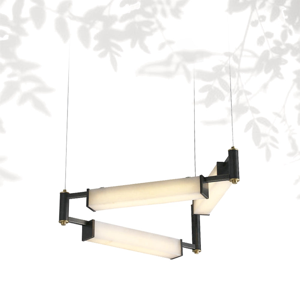 Louis Alabaster Modern Black Chandelier