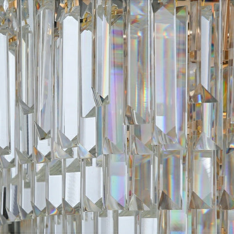 Luxury Hotel Hallway Ceiling Lighting Fixture Tiered Round Crystal Chandelier D47.2"