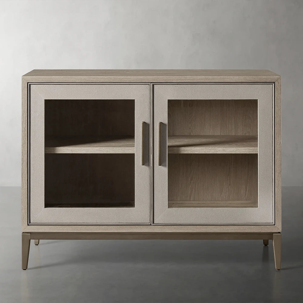 Malone Two Door Cabinet with Glass Doors