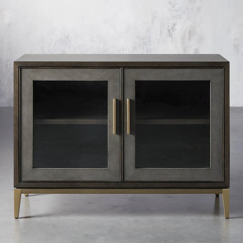 Malone Two Door Cabinet with Glass Doors