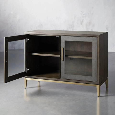 Malone Two Door Cabinet with Glass Doors