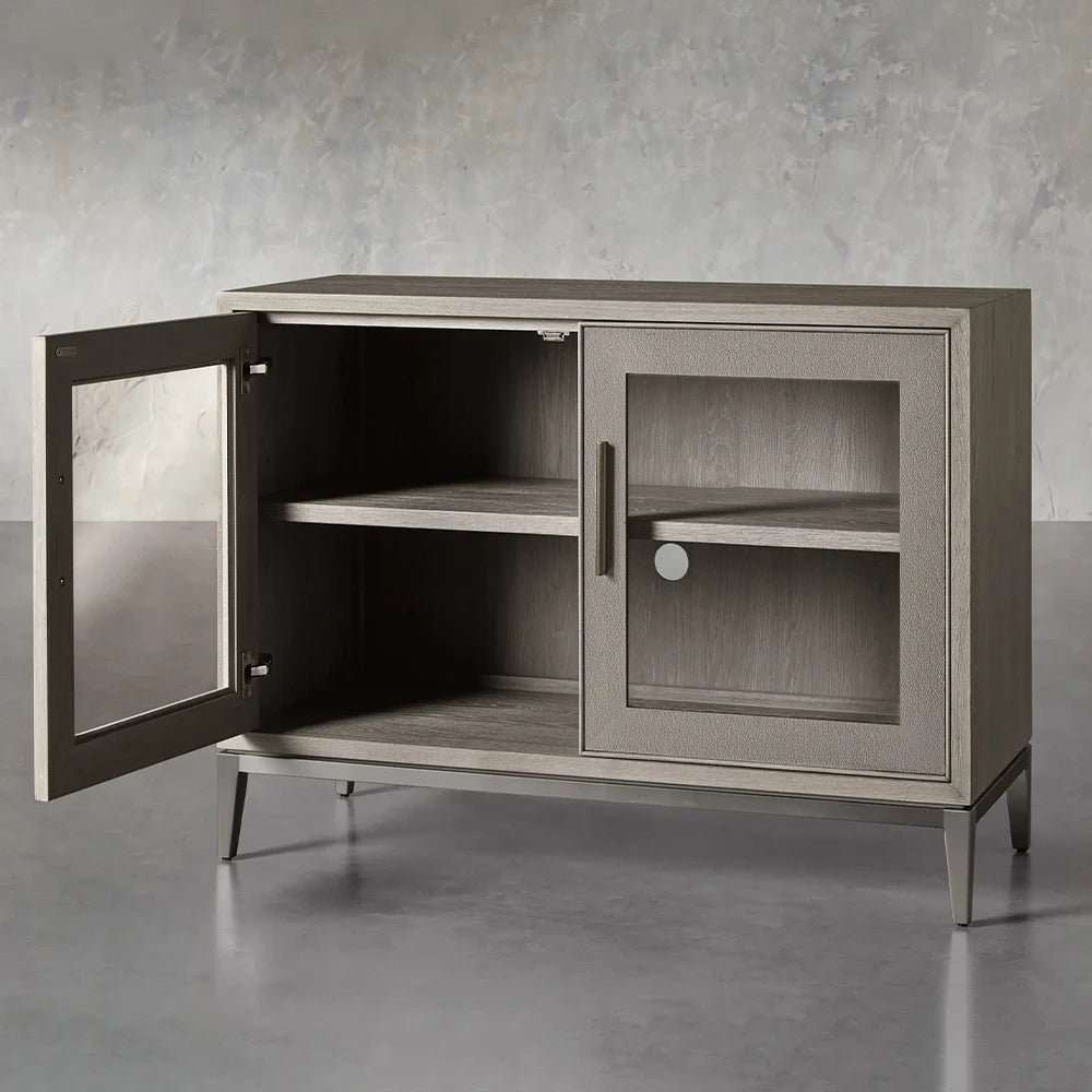 Malone Two Door Cabinet with Glass Doors