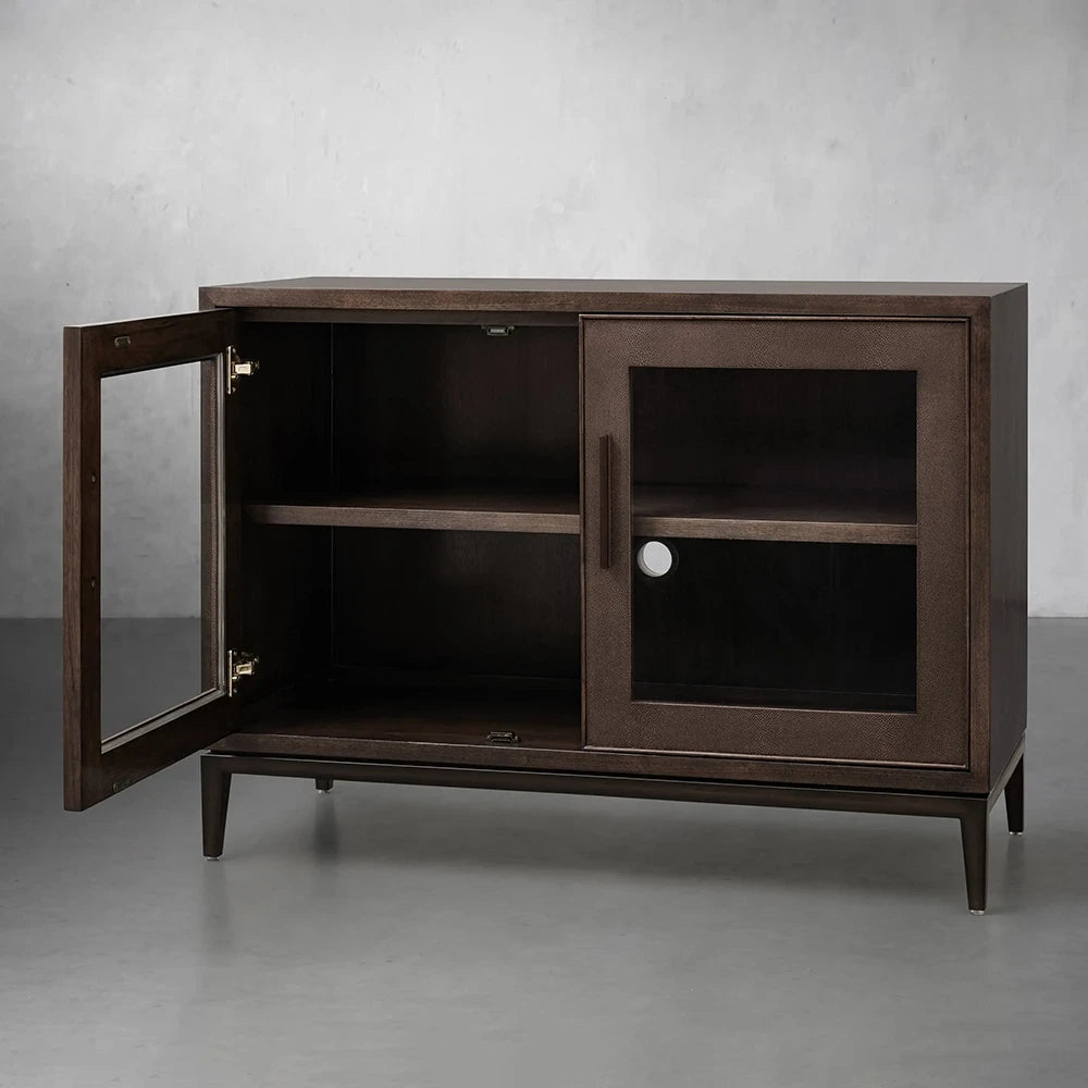 Malone Two Door Cabinet with Glass Doors