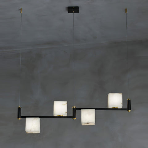 Alabaster Square Box Chandelier - Vakkerlight