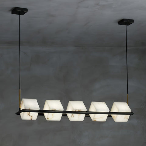 Alabaster Square Box Chandelier - Vakkerlight