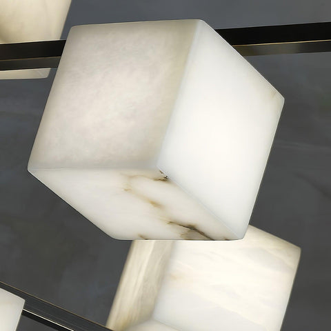 Alabaster Square Box Chandelier - Vakkerlight