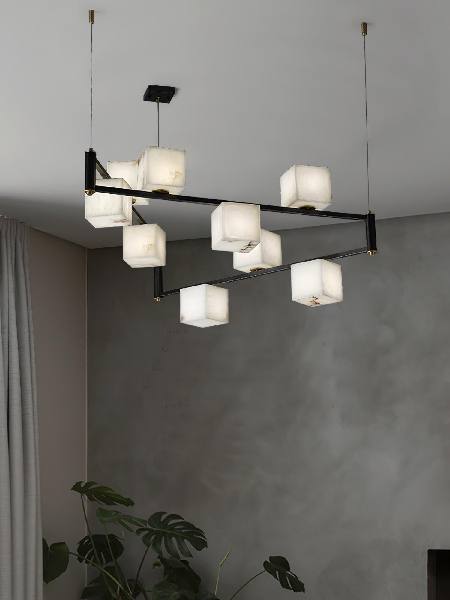 Alabaster Square Box Chandelier - Vakkerlight