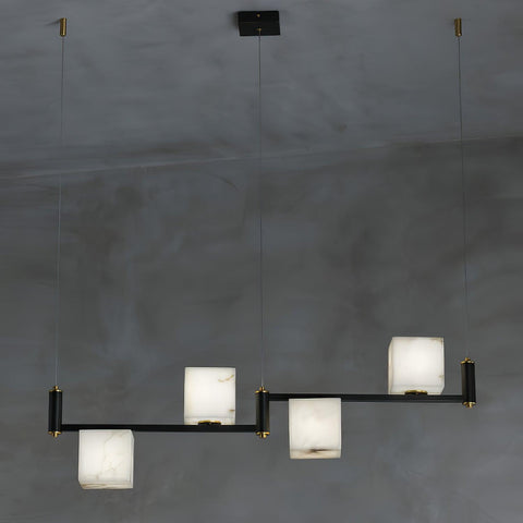 Alabaster Square Box Chandelier - Vakkerlight