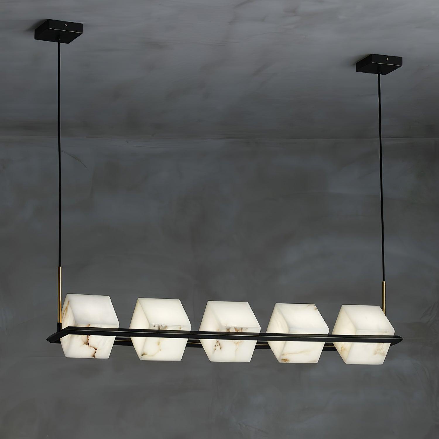 Alabaster Square Box Chandelier - Vakkerlight