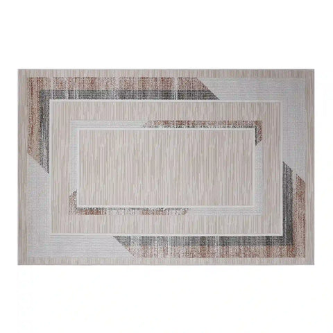 Meilade Framed Band Abstract Neutral Area Rug