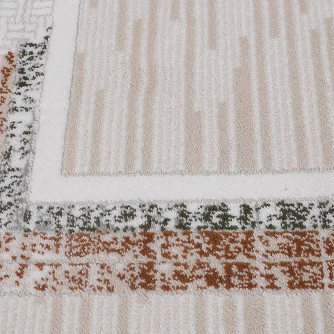 Meilade Framed Band Abstract Neutral Area Rug