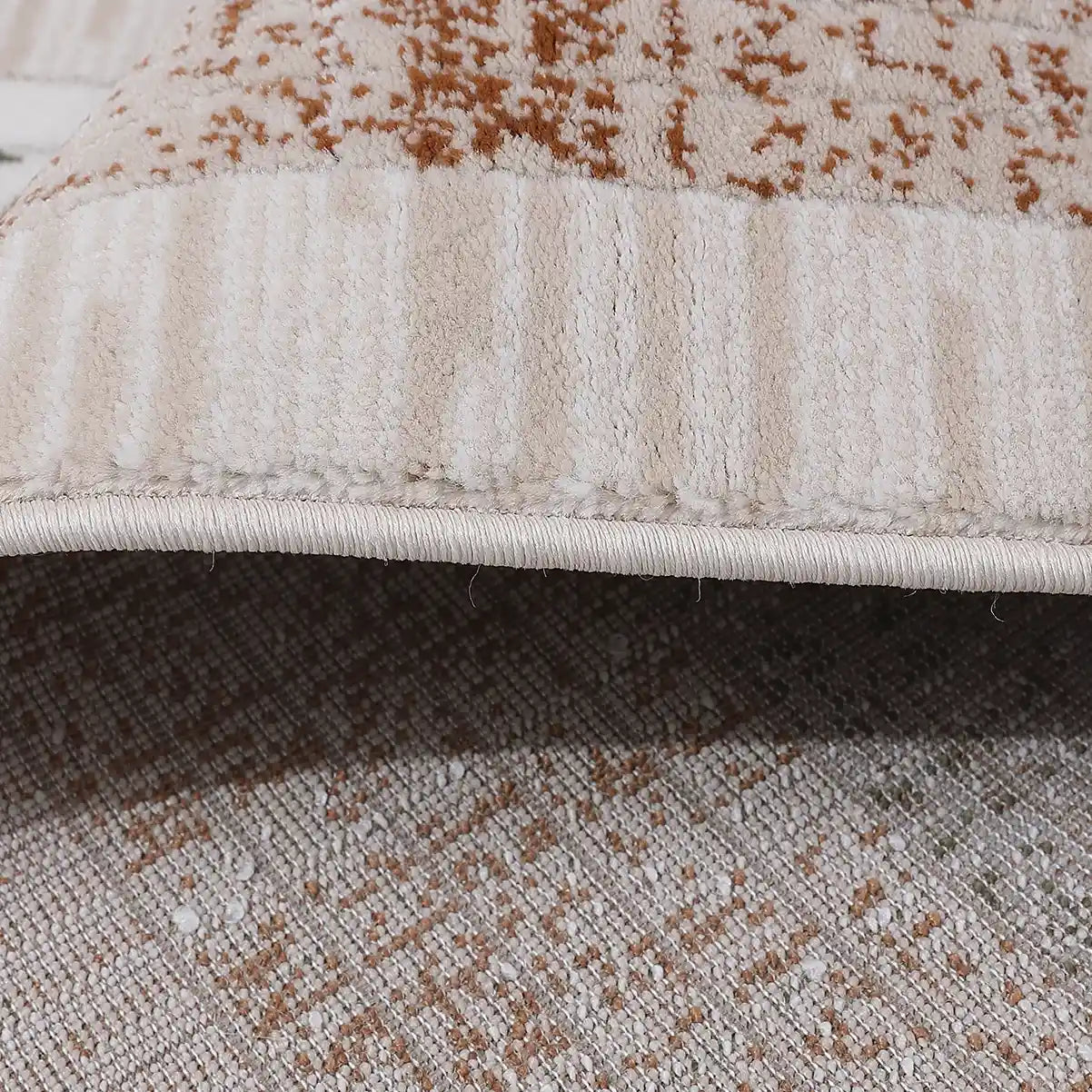 Meilade Framed Band Abstract Neutral Area Rug