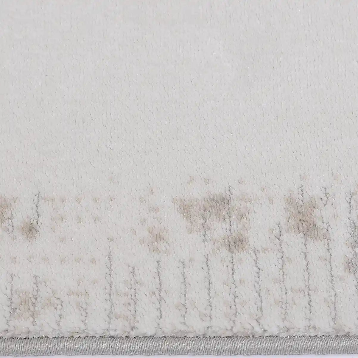 Meilade Linear Frame Abstract Ivory Area Rug