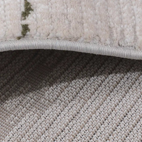 Meilade Linear Frame Abstract Ivory Area Rug