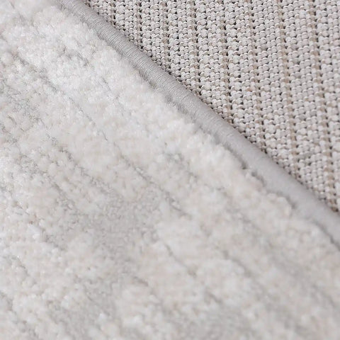 Meilade Linear Frame Abstract Ivory Area Rug