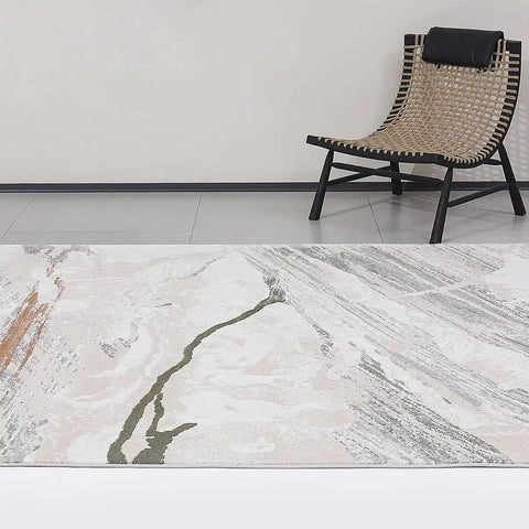 Meilade Stone Vein Abstract Neutral Area Rug