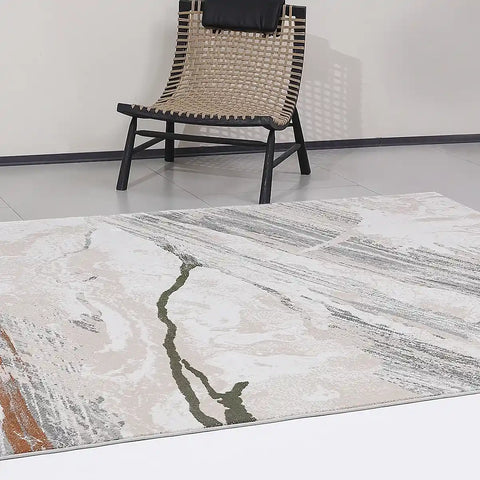 Meilade Stone Vein Abstract Neutral Area Rug