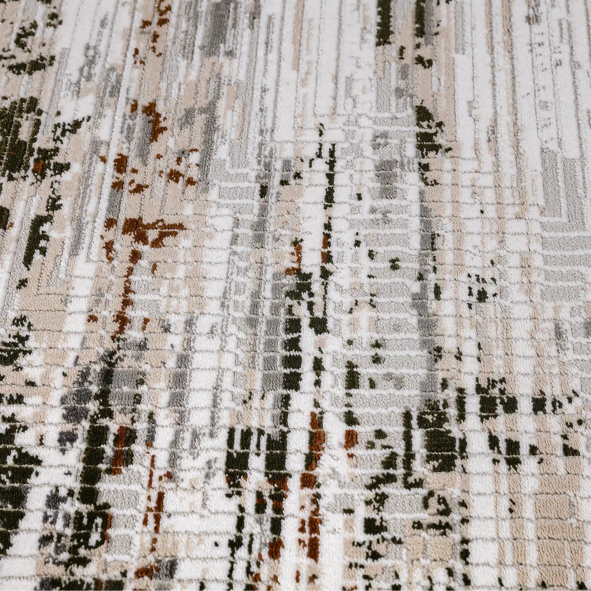 Meilade Warm Layered Textured Abstract Neutral Area Rug