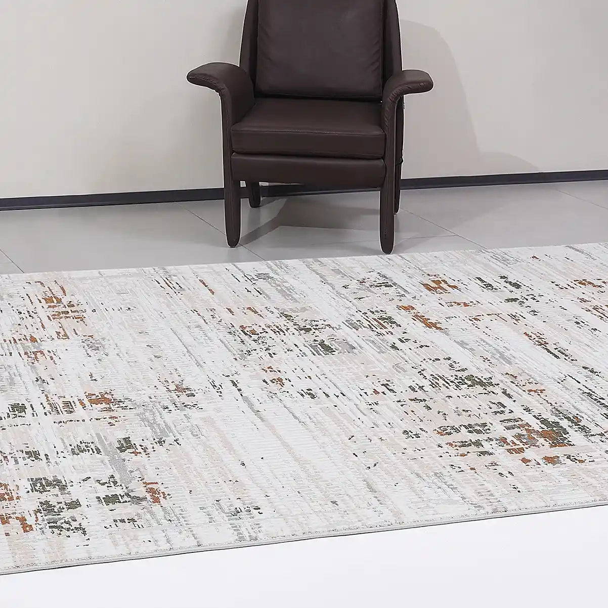 Meilade Warm Layered Textured Abstract Neutral Area Rug