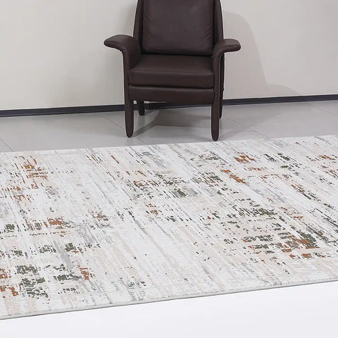 Meilade Warm Layered Textured Abstract Neutral Area Rug