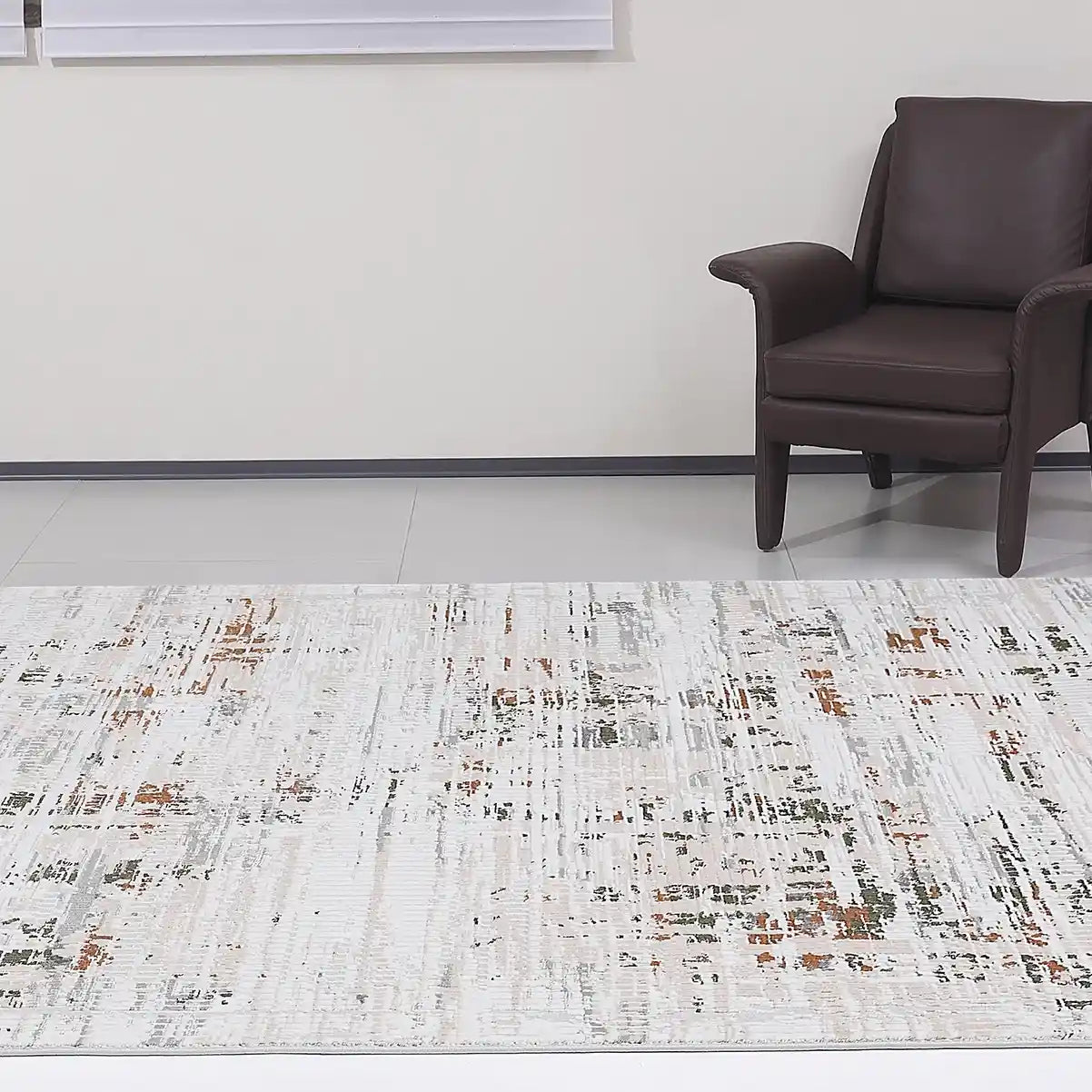Meilade Warm Layered Textured Abstract Neutral Area Rug