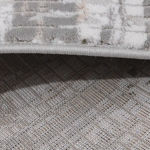 Meilade Warm Layered Textured Abstract Neutral Area Rug