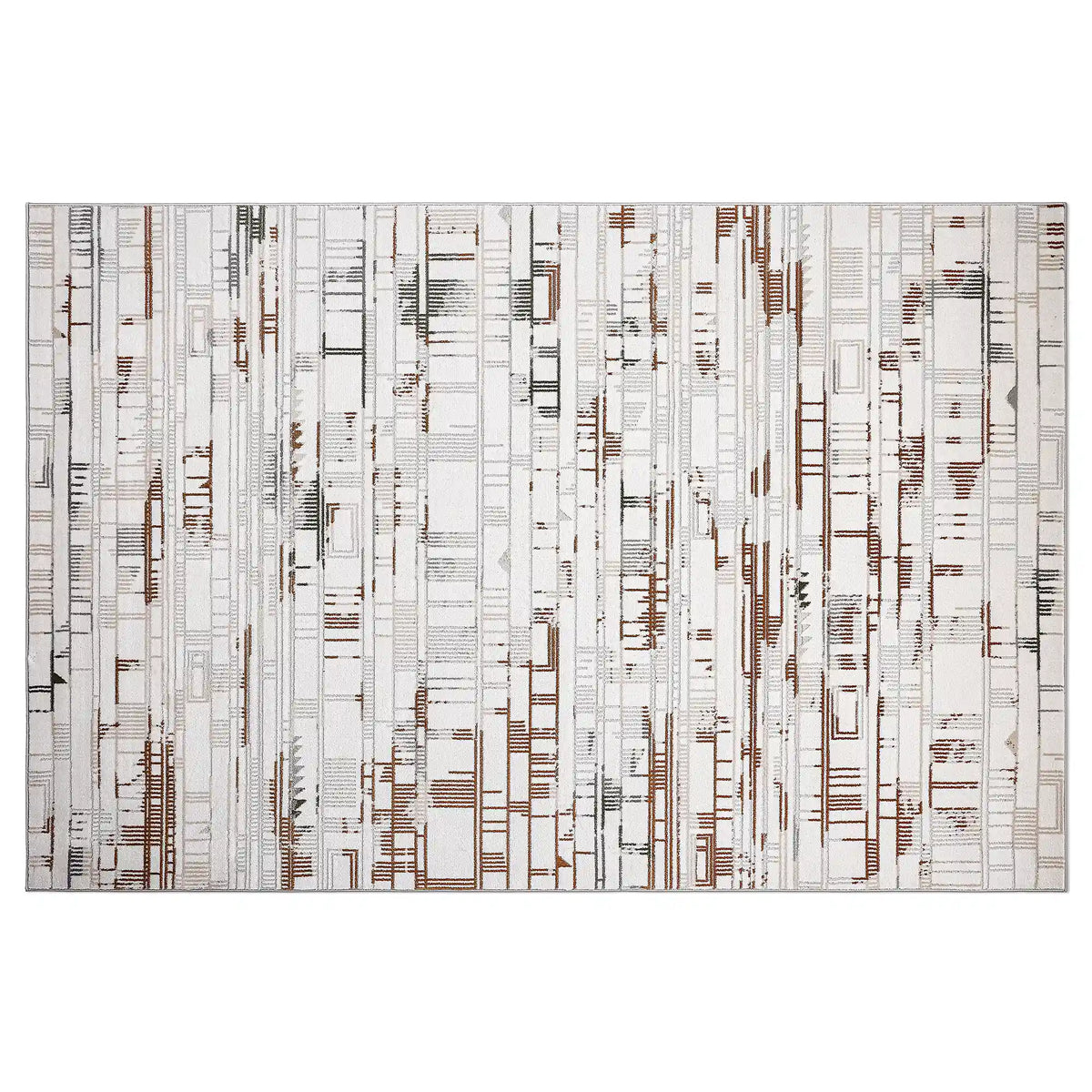 Melade Architectural Lines Contemporary Neutral Area Rug