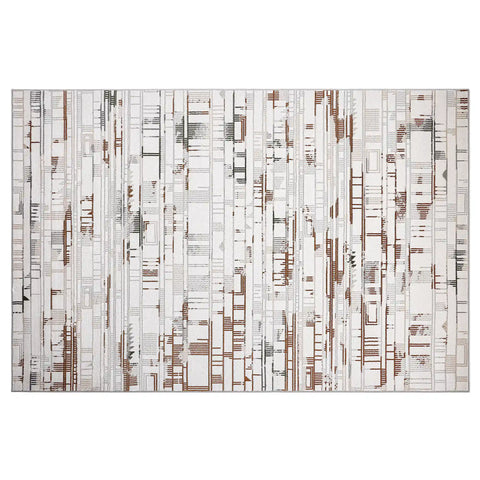 Melade Architectural Lines Contemporary Neutral Area Rug