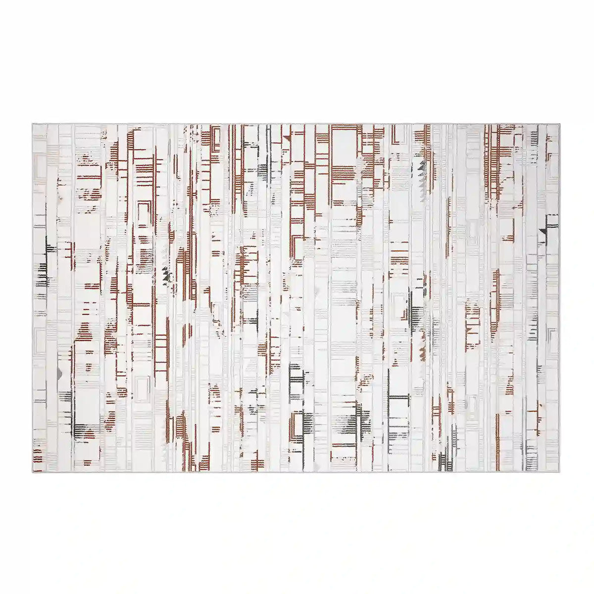 Melade Architectural Lines Contemporary Neutral Area Rug