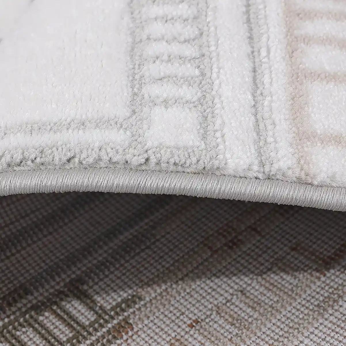 Melade Architectural Lines Contemporary Neutral Area Rug