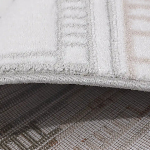 Melade Architectural Lines Contemporary Neutral Area Rug