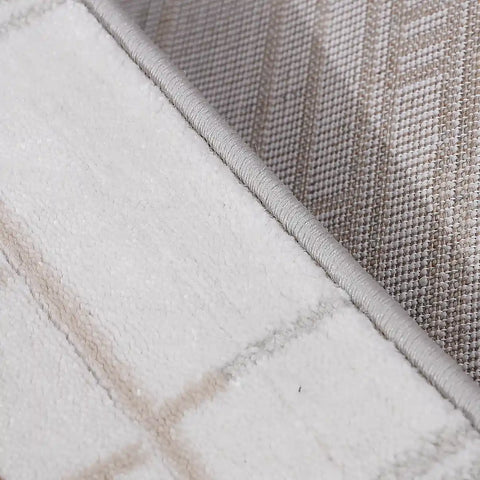 Melade Architectural Lines Contemporary Neutral Area Rug