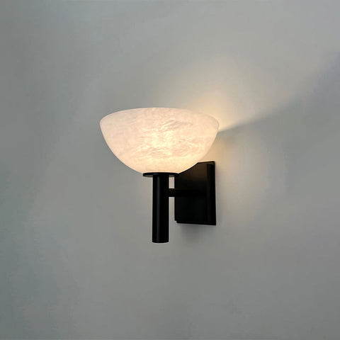 Melange Alabaster Bedside Wall Sconce,Indoor Hallway Wall Lamp