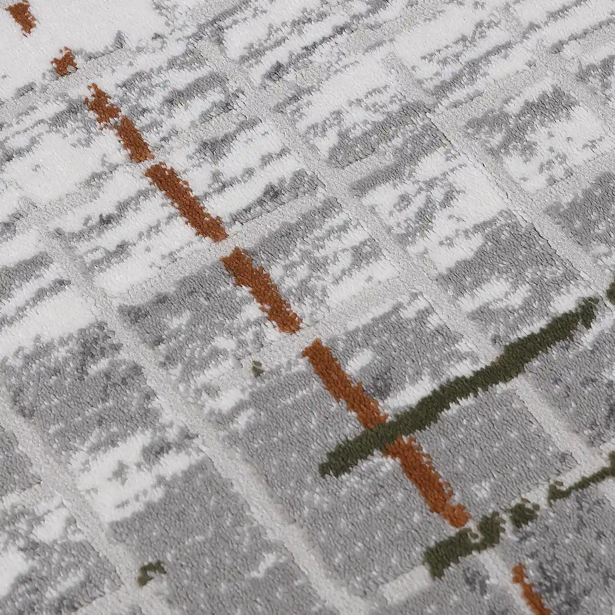 Melard Layered Grid Abstract Neutral Area Rug