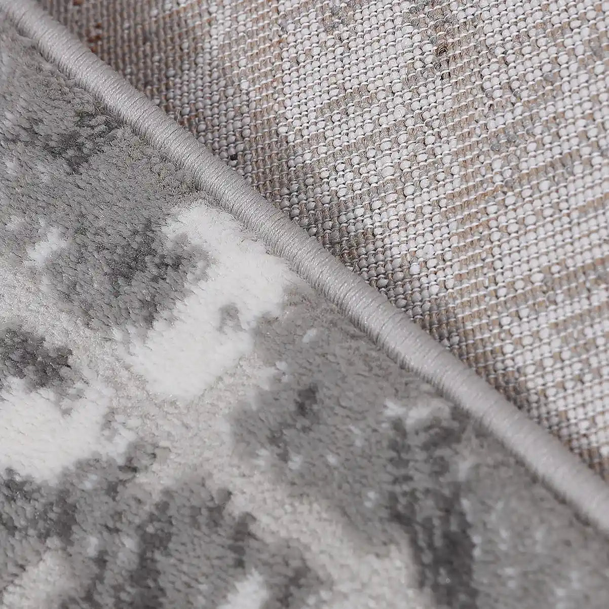 Melard Layered Grid Abstract Neutral Area Rug