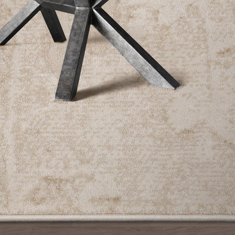 Shanluan Soft Veiled Texture Neutral Area Rug