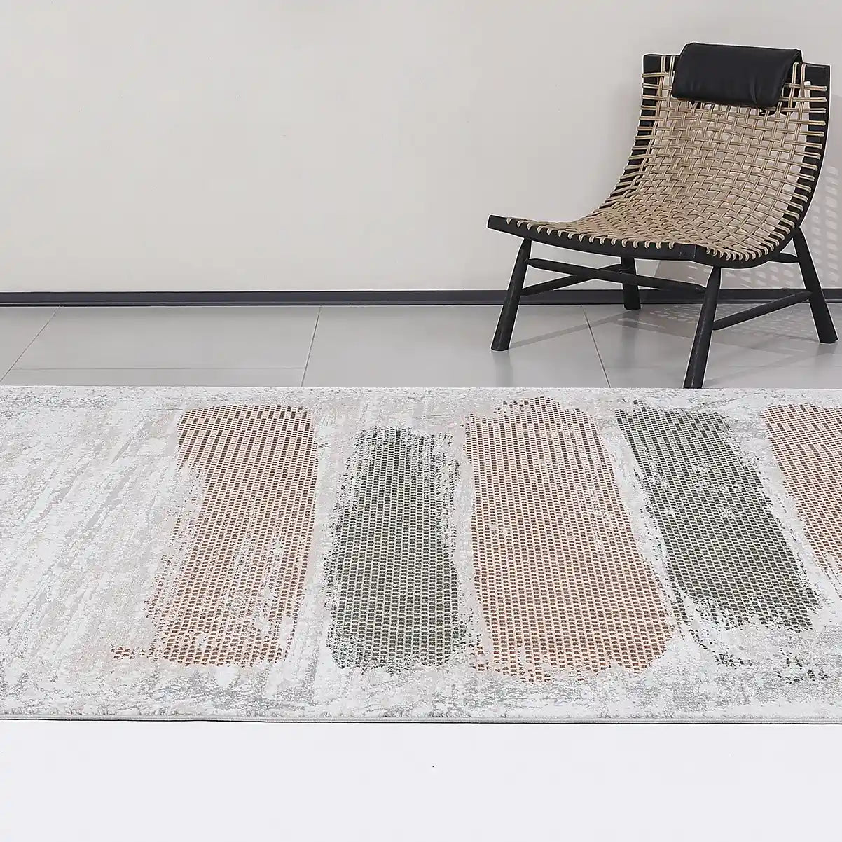 Melard Vertical Block Abstract Textured Area Rug