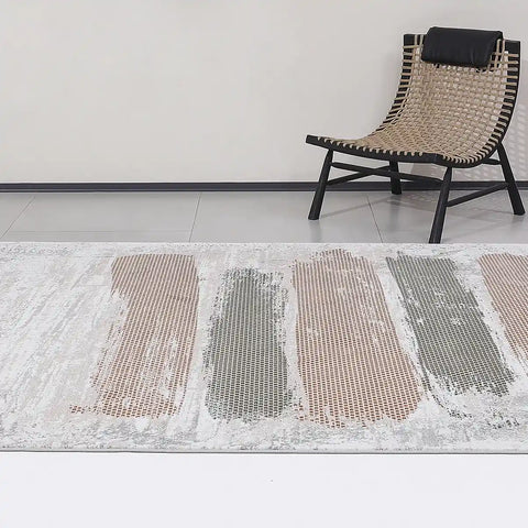 Melard Vertical Block Abstract Textured Area Rug