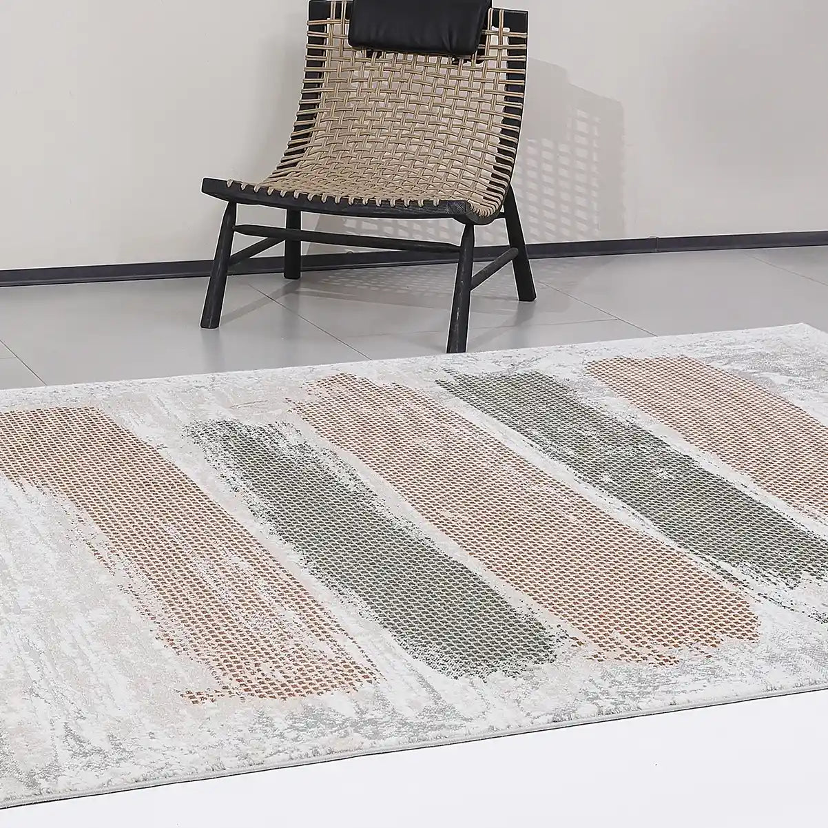 Melard Vertical Block Abstract Textured Area Rug