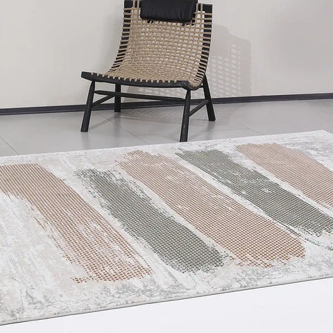 Melard Vertical Block Abstract Textured Area Rug