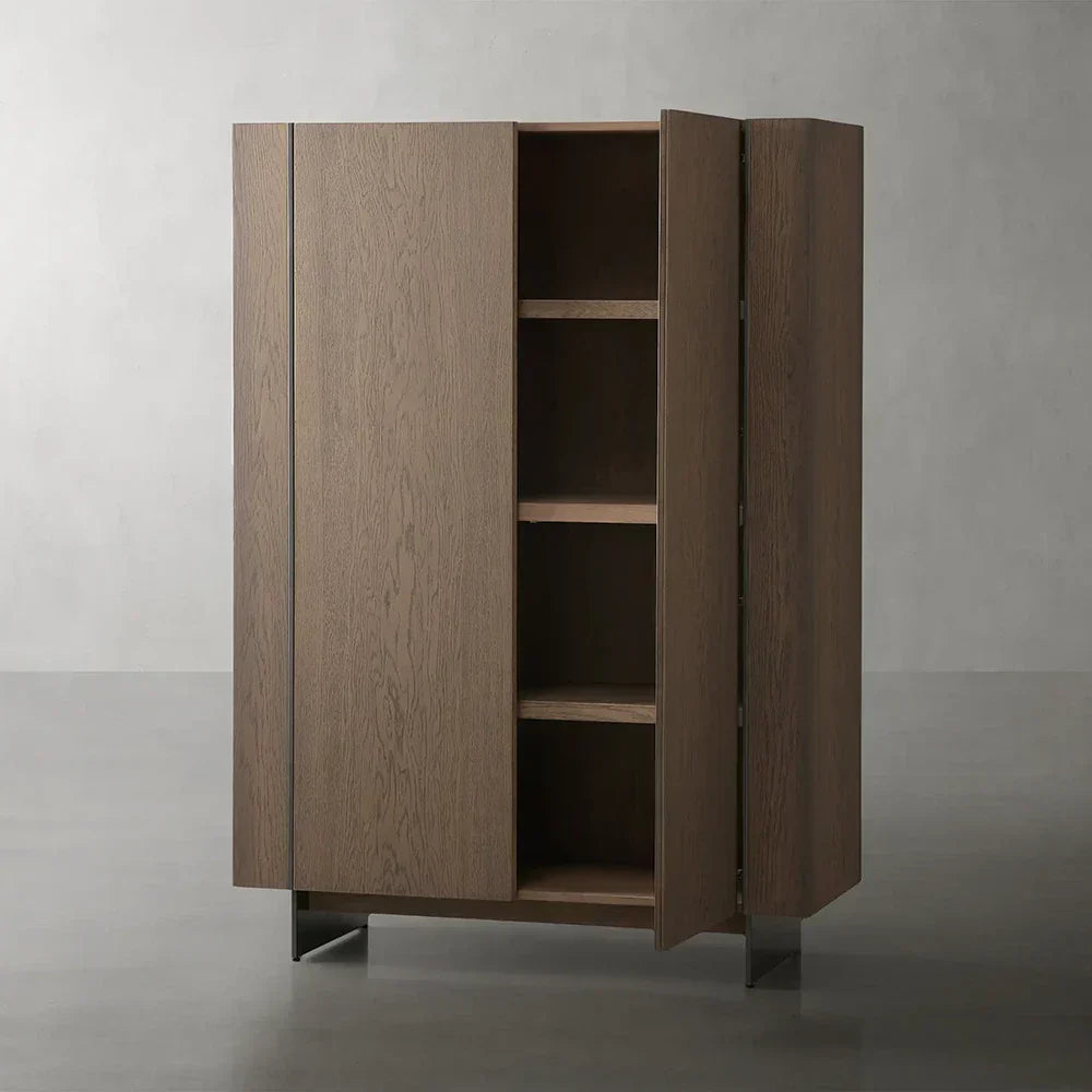 Mihaela Wood Sideboard Chestnut Buffet Cabinet Oiling Process Entryway Cabinet