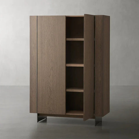 Mihaela Wood Sideboard Chestnut Buffet Cabinet Oiling Process Entryway Cabinet