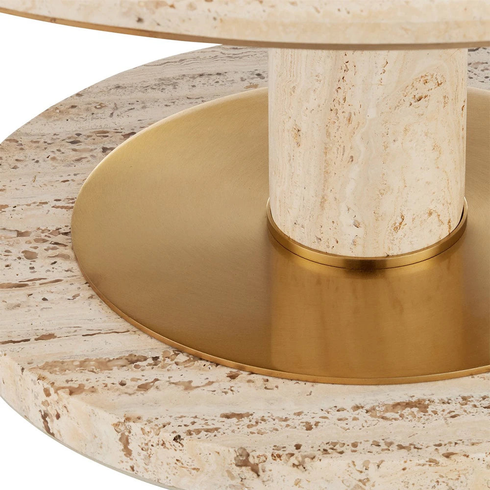 Miles Travertine Cocktail Table