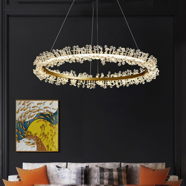 Housegent Nolan Halo Crystal Chandelier