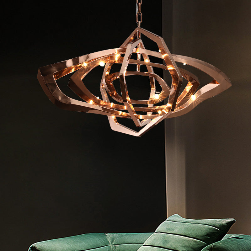 post-modern, stainless steel, living room. dining room, rose gold, shining ,special-shaped, LED,