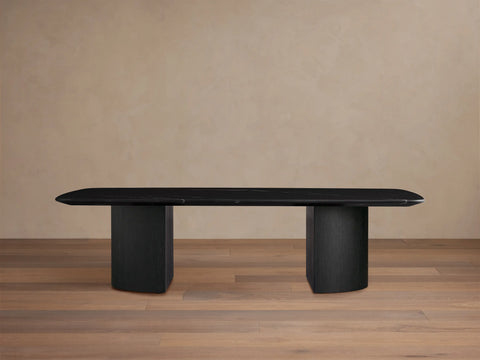 San Germani 72" Stone Coffee Table with Dauphine Metal Base