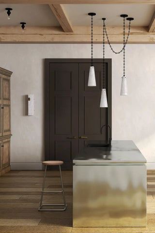 Contemporary Lucca Chandelier 202A-3 in Alabaster, 3-Light Vintage Alabaster Pendant Cluster